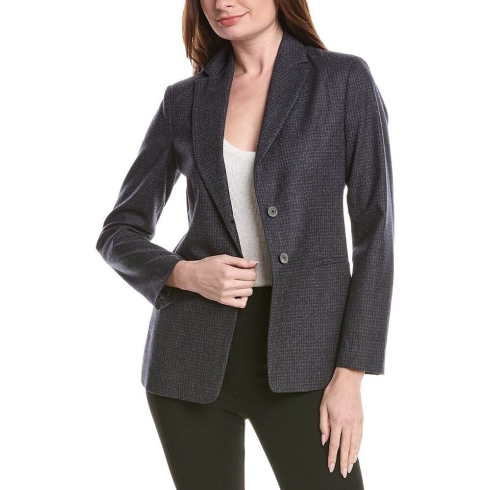 Fabiana Filippi Womens  Light Pocket Wool-Blend Blazer, Blue
